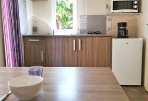 Intérieur d'un mobil-home à Six Fours les Plages